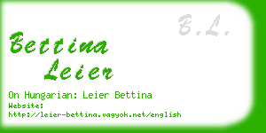 bettina leier business card